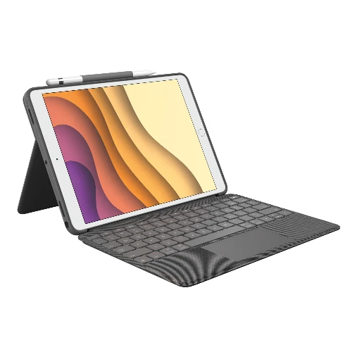 Logitech Combo Touch for iPad Air (3rd generation) and iPad Pro 10.5-inch, QWERTZ, German, Touchpad, 1.8 cm, 1 mm, Apple