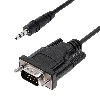 StarTech.com 3ft (1m) DB9 to 3.5mm Serial Cable for Serial Device Configuration, RS232 DB9 Male to 3.5mm Cable Used for Calibrating Projectors, Digital Signage, TVs via Audio Jack, DB-9, 3.5mm, 1 m, Black