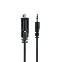 StarTech.com 3ft (1m) DB9 to 3.5mm Serial Cable for Serial Device Configuration, RS232 DB9 Male to 3.5mm Cable Used for Calibrating Projectors, Digital Signage, TVs via Audio Jack, DB-9, 3.5mm, 1 m, Black