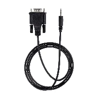 StarTech.com 3ft (1m) DB9 to 3.5mm Serial Cable for Serial Device Configuration, RS232 DB9 Male to 3.5mm Cable Used for Calibrating Projectors, Digital Signage, TVs via Audio Jack, DB-9, 3.5mm, 1 m, Black