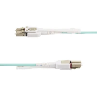StarTech.com 5m (15ft) LC to LC (UPC) OM4 Multimode Fiber Optic Cable w/Push-Pull Tabs, 50/125m, 100G Networks, Bend Insensitive, Low Insertion Loss, LSZH Fiber Patch Cord, 5 m, LOMM, OM4, LC, LC