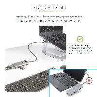 StarTech.com USB-C Multiport Adapter w/Attached USB-C to USB-A Dongle, Dual HDMI (4K30Hz/1080p60Hz), 3x USB-A 5Gbps, Mini Travel Dock, Laptop Docking Station, 1.3ft/40cm Cable, Wired, USB 3.2 Gen 1 (3.1 Gen 1) Type-C, Silver, 5 Gbit/s, 4K Ultra HD, 3840 x 2160 pixels