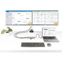 StarTech.com USB-C Multiport Adapter w/Attached USB-C to USB-A Dongle, Dual HDMI (4K30Hz/1080p60Hz), 3x USB-A 5Gbps, Mini Travel Dock, Laptop Docking Station, 1.3ft/40cm Cable, Wired, USB 3.2 Gen 1 (3.1 Gen 1) Type-C, Silver, 5 Gbit/s, 4K Ultra HD, 3840 x 2160 pixels
