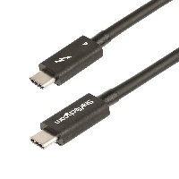 StarTech.com 1.6ft Thunderbolt 4 Cable - 40Gbps - 100W PD - 4K/8K Video - Intel-Certified Thunderbolt Cable - Compatible w/USB 4/Thunderbolt 3/USB 3.2/USB Type-C/DisplayPort, Male, Male, 0.5 m, Black, Nickel, 40 Gbit/s