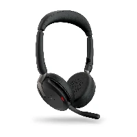 Jabra Evolve2 65 Flex MS Stereo - Cuffie con microfono - on-ear - Bluetooth - senza fili - eliminazione rumore attivata - USB-A - nero - con wireless charging pad - Certificato per i team Microsoft