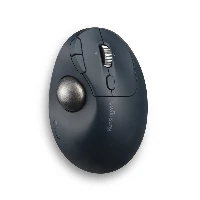 Kensington Pro Fit Ergo TB550 Trackball, Right-hand, Trackball, RF Wireless + Bluetooth, 1600 DPI, Black, Grey
