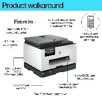 HP OfficeJet Pro 9132e All-in-One Printer, Color, Printer for Small medium business, Print, copy, scan, fax, Wireless + Instant Ink eligible Two-sided printing Two-sided scanning Automatic document feeder Fax Touchscreen Smart Advance Scan Instant Paper, Thermal inkjet, Colour printing, 4800 x 1200 DPI, A4, Direct printing, Grey