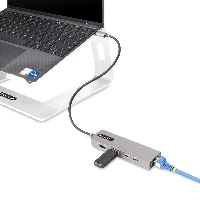 StarTech.com 3-Port USB-C Hub with 2.5 Gbps Ethernet and 100W Power Delivery Pass-Through Port, USB 3.2 10Gbps, 2x USB-A/1x USB-C, Portable USB Type-C Adapter Hub, Wired, USB 3.2 Gen 2 (3.1 Gen 2) Type-C, 100 W, 10,100,1000,2500 Mbit/s, IEEE 802.3bz, Grey