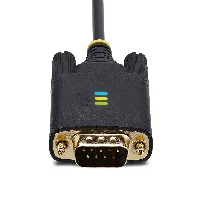 StarTech.com 10ft (3m) USB to Serial Adapter Cable, COM Retention, Interchangeable Screws/Nuts, USB-A to DB9 RS232, FTDI IC, ESD Protection, Windows/macOS/Linux, Black, 3 m, USB Type-A, DB-9, Male, Male