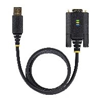 StarTech.com 10ft (3m) USB to Serial Adapter Cable, COM Retention, Interchangeable Screws/Nuts, USB-A to DB9 RS232, FTDI IC, ESD Protection, Windows/macOS/Linux, Black, 3 m, USB Type-A, DB-9, Male, Male