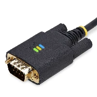 StarTech.com 10ft (3m) USB to Serial Adapter Cable, COM Retention, Interchangeable Screws/Nuts, USB-A to DB9 RS232, FTDI IC, ESD Protection, Windows/macOS/Linux, Black, 3 m, USB Type-A, DB-9, Male, Male