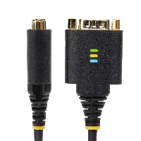 StarTech.com 2ft (60cm) 2-Port USB to Serial Adapter Cable, Interchangeable DB9 Screws/Nuts, COM Retention, USB-A to DB9 RS232, FTDI, Level-4 ESD Protection, Windows/macOS/ChromeOS/Linux - Rugged TPE Construction, USB-A, 2 x DB-9 RS-232, 0.6 m, Black, Grey