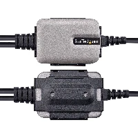 StarTech.com 2ft (60cm) 2-Port USB to Serial Adapter Cable, Interchangeable DB9 Screws/Nuts, COM Retention, USB-A to DB9 RS232, FTDI, Level-4 ESD Protection, Windows/macOS/ChromeOS/Linux - Rugged TPE Construction, USB-A, 2 x DB-9 RS-232, 0.6 m, Black, Grey