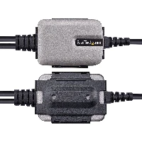 StarTech.com 13ft (4m) 2-Port USB to Serial Adapter Cable, Interchangeable DB9 Screws/Nuts, COM Retention, USB-A to DB9 RS232, FTDI, Level-4 ESD Protection, Windows/macOS/ChromeOS/Linux - Rugged TPE Construction, USB-A, 2 x DB-9 RS-232, 4 m, Black, Grey