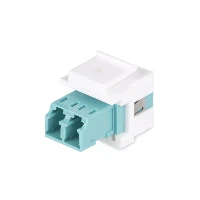 StarTech.com LC to LC Coupler, LC Fiber Coupler, LC/UPC Keystone Jack, Duplex Fiber Optic LC Keystone Coupler for Patch Panel, LC, White, Multi-mode, Single-mode, Acrylonitrile butadiene styrene (ABS), 19 mm, 18 mm