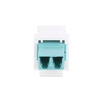 StarTech.com LC to LC Coupler, LC Fiber Coupler, LC/UPC Keystone Jack, Duplex Fiber Optic LC Keystone Coupler for Patch Panel, LC, White, Multi-mode, Single-mode, Acrylonitrile butadiene styrene (ABS), 19 mm, 18 mm
