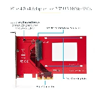 StarTech.com U.3 to PCIe Adapter Card, PCIe 4.0 x4 Adapter For 2.5