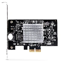StarTech.com 1-Port 10Gbps PCIe Network Adapter Card, Network Card for PC/Server, Six-Speed PCIe Ethernet Card with Jumbo Frame Support, NIC/LAN Interface Card, 10GBASE-T and NBASE-T, Internal, Wired, PCIe, Ethernet, 10000 Mbit/s, Black