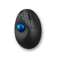Kensington Pro Fit Ergo TB450 Trackball, Right-hand, Trackball, RF Wireless + Bluetooth, 1600 DPI, Black, Blue