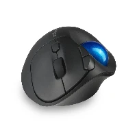 Kensington Pro Fit Ergo TB450 Trackball, Right-hand, Trackball, RF Wireless + Bluetooth, 1600 DPI, Black, Blue