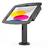 Compulocks iPad 10.9 10th Gen Space Enclosure Tilting Stand 8 - Kit montaggio (involucro, Supporto poli) - per tablet - kiosk - bloccabile - alluminio ad alta purezza - nero - dimensione schermo 10.9 - installabile su superficie - per Apple 10.9-inch