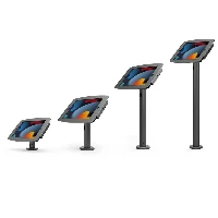 Compulocks iPad 10.9 10th Gen Space Enclosure Tilting Stand 8 - Kit montaggio (involucro, Supporto poli) - per tablet - kiosk - bloccabile - alluminio ad alta purezza - nero - dimensione schermo 10.9 - installabile su superficie - per Apple 10.9-inch