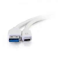 C2G 0.9m USB-C to USB-A SuperSpeed USB 5Gbps Cable M/M - White, 0.9 m, USB C, USB A, USB 3.2 Gen 1 (3.1 Gen 1), 5000 Mbit/s, White