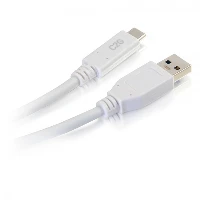 C2G 0.9m USB-C to USB-A SuperSpeed USB 5Gbps Cable M/M - White, 0.9 m, USB C, USB A, USB 3.2 Gen 1 (3.1 Gen 1), 5000 Mbit/s, White