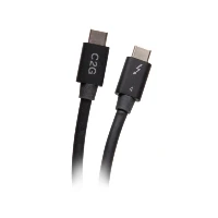 C2G 2.5ft (0.8m) Thunderbolt 4 USB-C Cable (40Gbps), USB C, USB C, 0.8 m, Black, Nickel, 40 Gbit/s
