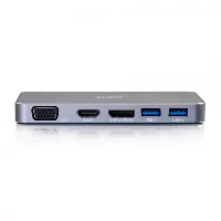 C2G USB-CR Dual Display MST Docking Station with HDMIR, DisplayPortTM, VGA and Power Delivery up to 65W - 4K 30Hz, Wired, USB 3.2 Gen 1 (3.1 Gen 1) Type-C, Black, 5 Gbit/s, 3840 x 2160 pixels, 1920 x 1080 pixels