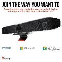 POLY Studio X52 All-In-One Video Bar, Group video conferencing system, 4K Ultra HD, 30 fps, 95, 5x, Android