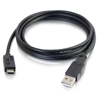 C2G 28873, 3.66 m, USB A, USB C, USB 2.0, Male/Male, Black