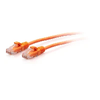 C2G 1.5m Cat6a Snagless Unshielded (UTP) Slim Ethernet Patch Cable - Orange, 1.5 m, Cat6a, U/UTP (UTP), RJ-45, RJ-45