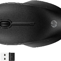HP 255 Dual Mouse, Ambidextrous, Optical, RF Wireless + Bluetooth, 1600 DPI, Black