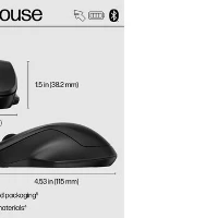 HP 255 Dual Mouse, Ambidextrous, Optical, RF Wireless + Bluetooth, 1600 DPI, Black