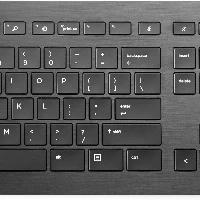 HP Wireless Premium Keyboard, Full-size (100%), Wireless, RF Wireless, Membrane, Black
