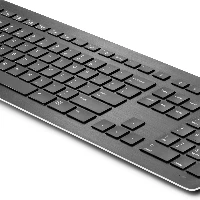 HP Wireless Premium Keyboard, Full-size (100%), Wireless, RF Wireless, Membrane, Black