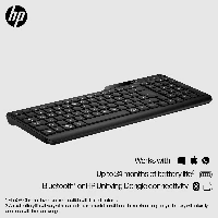 HP 475 Dual-Mode Wireless Keyboard, Full-size (100%), RF Wireless + Bluetooth, Membrane, Black