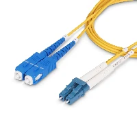 StarTech.com 10m (30ft) LC to SC (UPC) OS2 Single Mode Duplex Fiber Optic Cable, 9/125m, Laser Optimized, 10G, Bend Insensitive, Low Insertion Loss, LSZH Fiber Patch Cord, 10 m, OS2, LC, SC