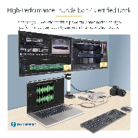 StarTech.com Thunderbolt 4 Multi-Display Docking Station, Quad/Triple/Dual Monitor Dock - 2x HDMI/2x DisplayPort, 7x USB Hub, 2.5Gb Ethernet, 98W Power Delivery, Wired, Thunderbolt 4, 98 W, 3.5 mm, 10,100,1000,2500 Mbit/s, 2.5GBASE-T, 10BASE-T, 100BASE-T, 1000BASE-T