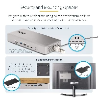 StarTech.com Thunderbolt 4 Multi-Display Docking Station, Quad/Triple/Dual Monitor Dock - 2x HDMI/2x DisplayPort, 7x USB Hub, 2.5Gb Ethernet, 98W Power Delivery, Wired, Thunderbolt 4, 98 W, 3.5 mm, 10,100,1000,2500 Mbit/s, 2.5GBASE-T, 10BASE-T, 100BASE-T, 1000BASE-T