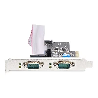 StarTech.com 2-Port Serial PCIe Card, Dual-Port PCI Express to RS232/RS422/RS485 (DB9) Serial Card, Low-Profile Brackets Incl., 16C1050 UART, Windows/Linux, TAA Compliant - Level-4 ESD Protection, PCIe, Serial, PCIe 2.0, RS-232/422/485, Black, ASIX - AX99100