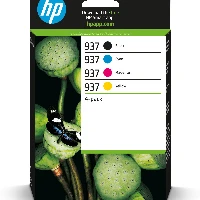 HP 937 CMYK Original Ink Cartridge 4-Pack, Standard Yield, Black, Cyan, Magenta, Yellow, 4 pc(s), 1250 pages, 800 pages, Combo pack
