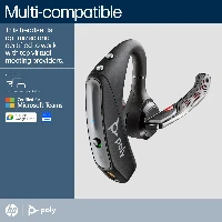 POLY Voyager 5200 USB-A Bluetooth Headset +BT700 dongle, Wireless, Office/Call center, 100 - 20000 Hz, 20 g, Headset, Black