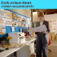 HP OfficeJet Pro 9730e Wide Format All-in-One Printer, Color, Printer for Small office, Print, copy, scan, + Instant Ink eligible Wireless Two-sided printing Print from phone or tablet Automatic document feeder Front USB flash drive port Scan to email Scan to pdf Touchscreen Quiet mode, Thermal inkjet, Colour printing, 4800 x 1200 DPI, A3, Direct printing, Grey