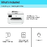 HP OfficeJet Pro 9730e Wide Format All-in-One Printer, Color, Printer for Small office, Print, copy, scan, + Instant Ink eligible Wireless Two-sided printing Print from phone or tablet Automatic document feeder Front USB flash drive port Scan to email Scan to pdf Touchscreen Quiet mode, Thermal inkjet, Colour printing, 4800 x 1200 DPI, A3, Direct printing, Grey