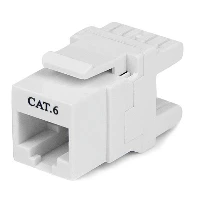StarTech.com Jack Keystone Cat 6 180 - Jack a parete Cat6 Ethernet RJ45 bianco - Tipo 110 (C6KEY110SWH) - Keystone jack - CAT 6 - RJ-45 - bianco - per P/N WIRC6CMPBLU