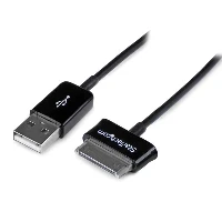StarTech.com Cavo connettore dock a USB per Samsung Galaxy Tab, 3m - Cavo per ricarica / dati - connettore per docking a 30 pin Samsung maschio a USB maschio - 3 m - schermato - nero - per Samsung Galaxy Tab, Tab WiFi