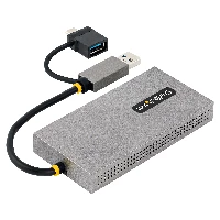 StarTech.com Adattatore USB 3.0 a HDMI, Scheda Video Esterna USB 3.0 a Doppio HDMI (1x 4K30Hz/1x 1080p), Cavo da 11cm, Convertitore Dongle USB-A/C per 2 Monitor HDMI - Win/Mac (107B-USB-HDMI) - Adattatore video - USB Tipo A, 24 pin USB-C maschio a 2 x 19