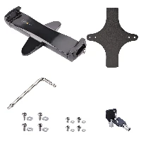 StarTech.com VESA Mount Adapter for Tablets 7.9 to 12.5in - Up to 2kg (4.4lb) - 75x75/100x100 VESA Patterns - Universal Anti-Theft Tablet VESA Mount Clamp - Secure Tablet Mount - Black - Kit montaggio (porta tablet di sicurezza, piastra zavorrata) - per t